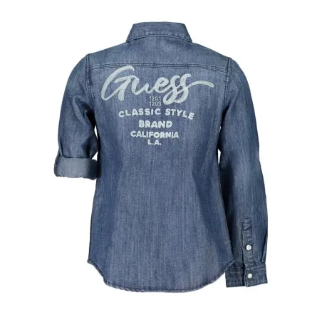 GUESS JEANS CHEMISE À MANCHES LONGUES POUR FILLE BLEU - GUESS JEANS