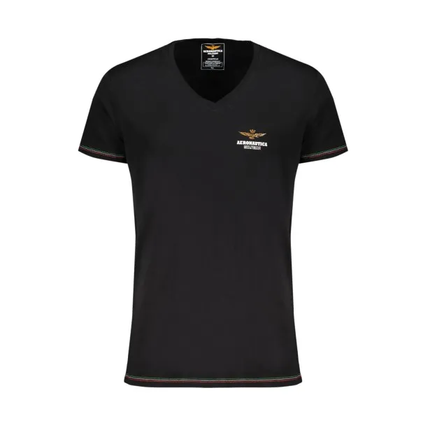 T-SHIRT EXTERIEUR HOMME AIR FORCE NOIR - AERONAUTICA MILITARE