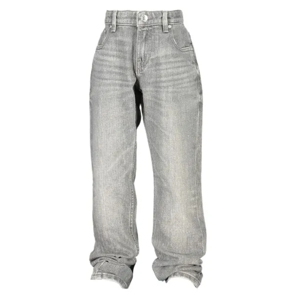 GUESS JEANS JEAN EN DENIM GRIS POUR ENFANT - GUESS JEANS