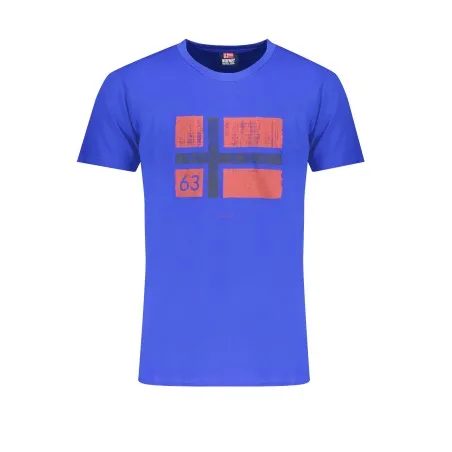 NORVÈGE 1963 T-SHIRT MANCHES COURTES HOMME BLEU - NORWAY 1963