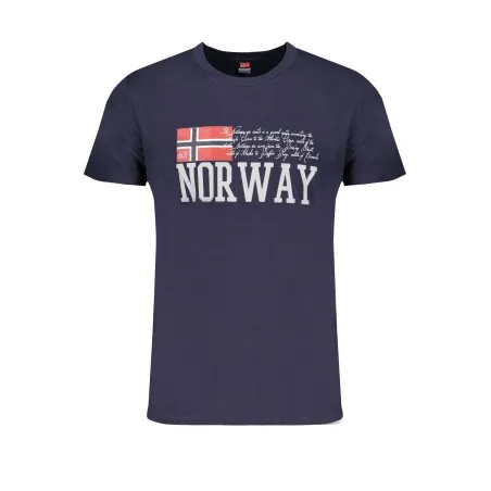 NORVÈGE 1963 T-SHIRT MANCHES COURTES HOMME BLEU - NORWAY 1963