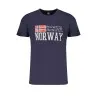 NORVÈGE 1963 T-SHIRT MANCHES COURTES HOMME BLEU - NORWAY 1963