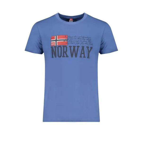 NORVÈGE 1963 T-SHIRT MANCHES COURTES HOMME BLEU - NORWAY 1963