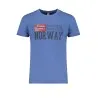 NORVÈGE 1963 T-SHIRT MANCHES COURTES HOMME BLEU - NORWAY 1963