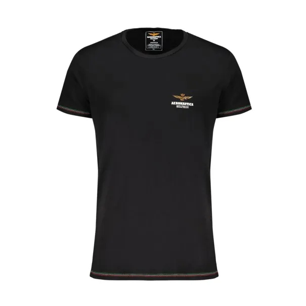 T-SHIRT EXTERIEUR HOMME AIR FORCE NOIR - AERONAUTICA MILITARE