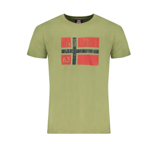 NORVÈGE 1963 T-SHIRT MANCHES COURTES HOMME VERT - NORWAY 1963