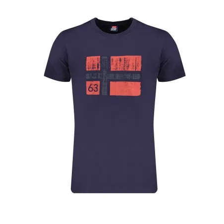 NORVÈGE 1963 T-SHIRT MANCHES COURTES HOMME BLEU - NORWAY 1963