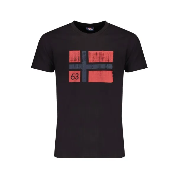 NORVÈGE 1963 T-SHIRT MANCHES COURTES HOMME NOIR - NORWAY 1963