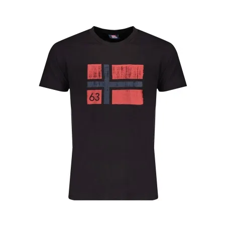 NORVÈGE 1963 T-SHIRT MANCHES COURTES HOMME NOIR - NORWAY 1963