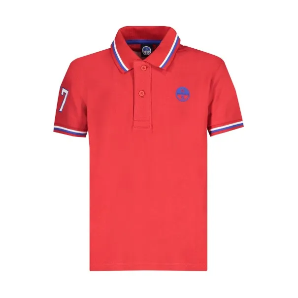 NORTH SAILS POLO MANCHES COURTES ENFANT ROUGE - NORTH SAILS