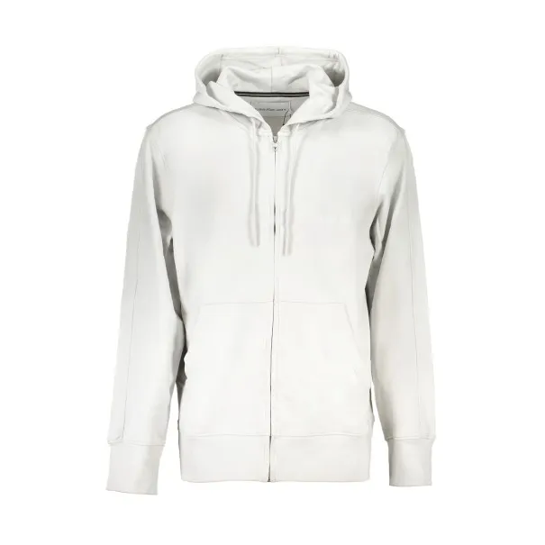 SWEAT-SHIRT ZIPPÉ GRIS CALVIN KLEIN POUR HOMMES - CALVIN KLEIN