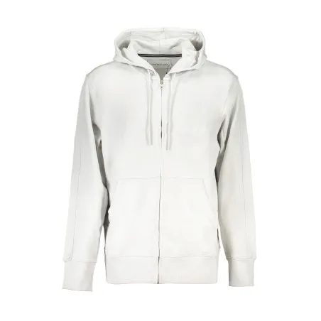 SWEAT-SHIRT ZIPPÉ GRIS CALVIN KLEIN POUR HOMMES - CALVIN KLEIN