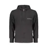 SWEAT-SHIRT ZIPPÉ NOIR CALVIN KLEIN POUR HOMMES - CALVIN KLEIN