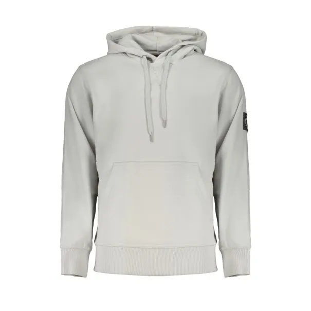 SWEAT-SHIRT SANS FERMETURE ÉCLAIR GRIS CALVIN KLEIN POUR HOMMES - CALVIN KLEIN