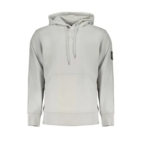 SWEAT-SHIRT SANS FERMETURE ÉCLAIR GRIS CALVIN KLEIN POUR HOMMES - CALVIN KLEIN