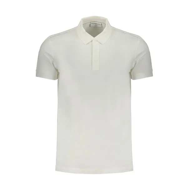 POLO BLANC À MANCHES COURTES POUR HOMMES CALVIN KLEIN - CALVIN KLEIN