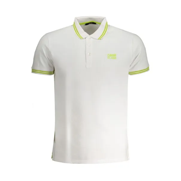 POLO HOMME CAVALLI CLASS BLANC MANCHES COURTES - CAVALLI CLASS
