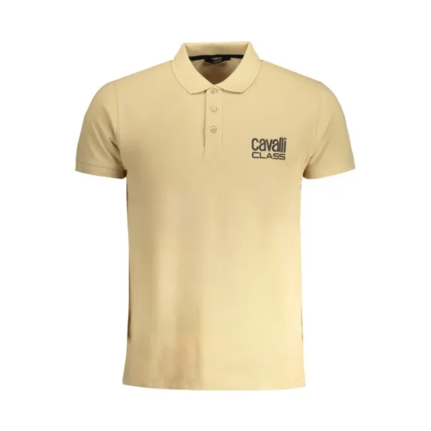 CAVALLI CLASS POLO MANCHES COURTES HOMME BEIGE - CAVALLI CLASS