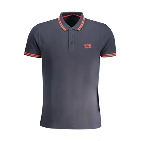 CAVALLI POLO MANCHES COURTES HOMME CLASS BLEU - CAVALLI CLASS