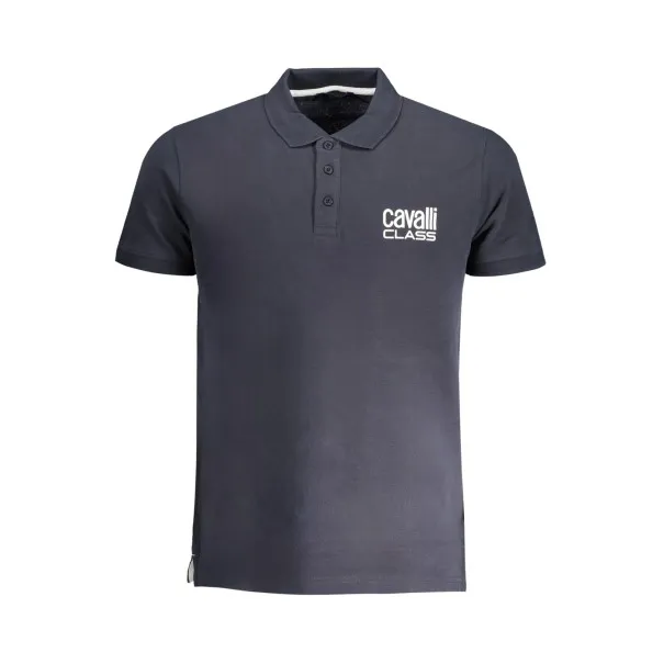CAVALLI POLO MANCHES COURTES HOMME CLASS BLEU - CAVALLI CLASS