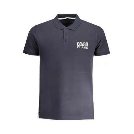 CAVALLI POLO MANCHES COURTES HOMME CLASS BLEU - CAVALLI CLASS