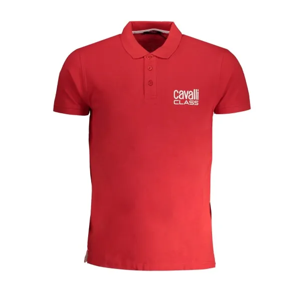 CAVALLI POLO MANCHES COURTES HOMME CLASS ROUGE - CAVALLI CLASS