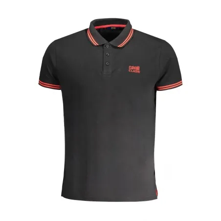 POLO MANCHES COURTES HOMME CAVALLI CLASS NOIR - CAVALLI CLASS