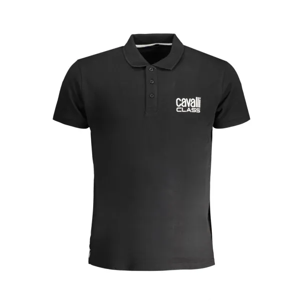 POLO MANCHES COURTES HOMME CAVALLI CLASS NOIR - CAVALLI CLASS