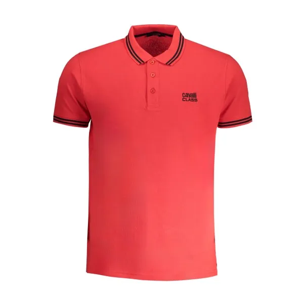 CAVALLI POLO MANCHES COURTES HOMME CLASS ROUGE - CAVALLI CLASS