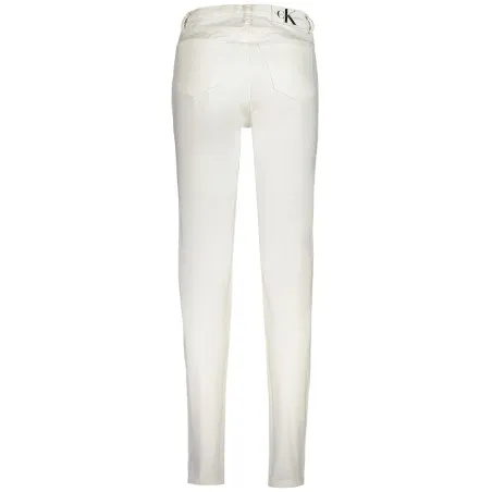 CALVIN KLEIN JEAN EN DENIM FEMME BLANC - CALVIN KLEIN