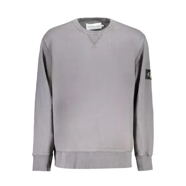 SWEAT-SHIRT SANS FERMETURE ÉCLAIR GRIS CALVIN KLEIN POUR HOMMES - CALVIN KLEIN