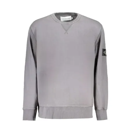 SWEAT-SHIRT SANS FERMETURE ÉCLAIR GRIS CALVIN KLEIN POUR HOMMES - CALVIN KLEIN