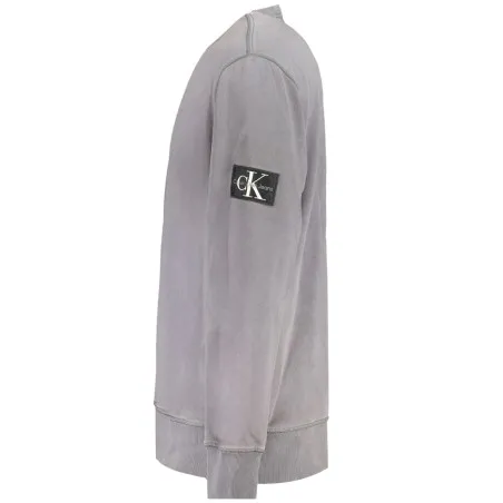 SWEAT-SHIRT SANS FERMETURE ÉCLAIR GRIS CALVIN KLEIN POUR HOMMES - CALVIN KLEIN