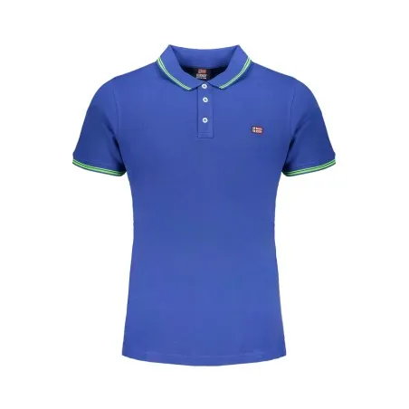 NORVÈGE 1963 POLO HOMME BLEU À MANCHES COURTES - NORWAY 1963