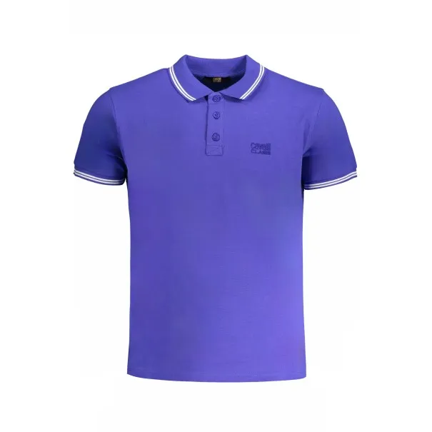 CAVALLI POLO MANCHES COURTES HOMME CLASS BLEU - CAVALLI CLASS
