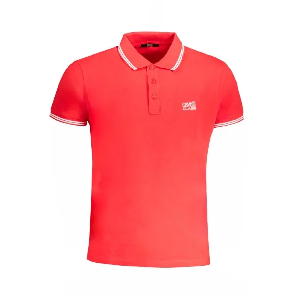 CAVALLI POLO MANCHES COURTES HOMME CLASS ROUGE - CAVALLI CLASS