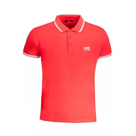 CAVALLI POLO MANCHES COURTES HOMME CLASS ROUGE - CAVALLI CLASS