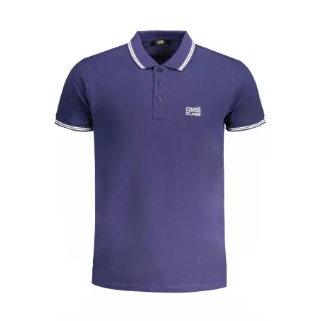CAVALLI POLO MANCHES COURTES HOMME CLASS BLEU - CAVALLI CLASS