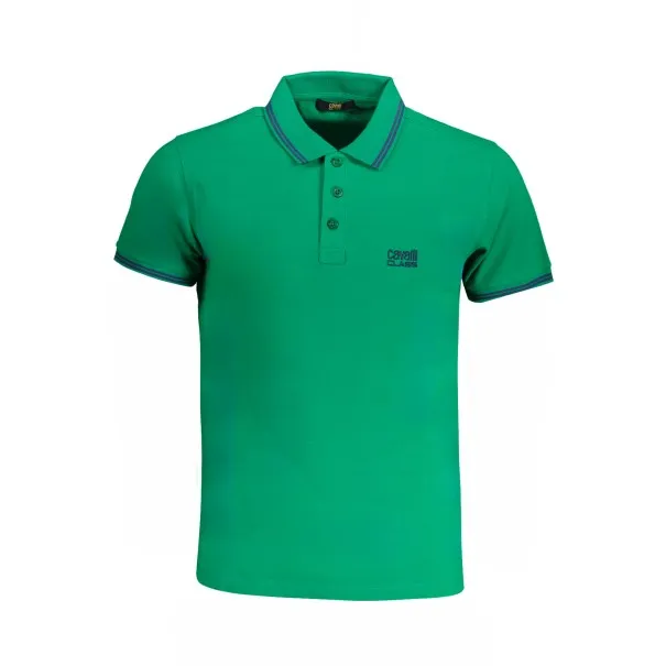 POLO HOMME CAVALLI CLASS VERT MANCHES COURTES - CAVALLI CLASS