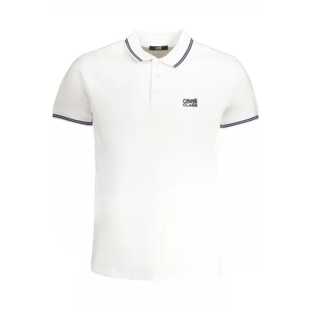 POLO HOMME CAVALLI CLASS BLANC MANCHES COURTES - CAVALLI CLASS