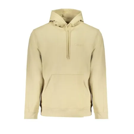 SWEAT-SHIRT SANS FERMETURE ÉCLAIR BEIGE CALVIN KLEIN POUR HOMMES - CALVIN KLEIN