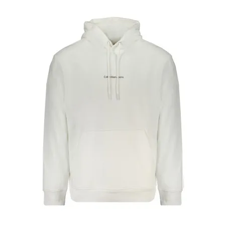 SWEAT-SHIRT SANS FERMETURE ÉCLAIR BLANC CALVIN KLEIN POUR HOMMES - CALVIN KLEIN