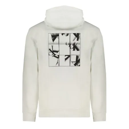 SWEAT-SHIRT SANS FERMETURE ÉCLAIR BLANC CALVIN KLEIN POUR HOMMES - CALVIN KLEIN