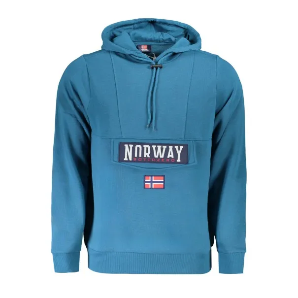NORVÈGE 1963 SWEAT-SHIRT SANS FERMETURE ÉCLAIR BLEU POUR HOMMES - NORWAY 1963
