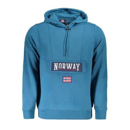 NORVÈGE 1963 SWEAT-SHIRT SANS FERMETURE ÉCLAIR BLEU POUR HOMMES - NORWAY 1963
