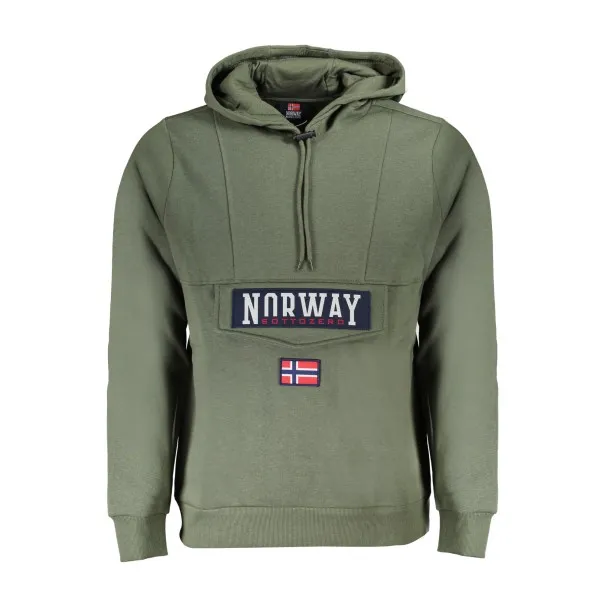 NORVÈGE 1963 SWEAT-SHIRT SANS FERMETURE ÉCLAIR HOMME VERT - NORWAY 1963