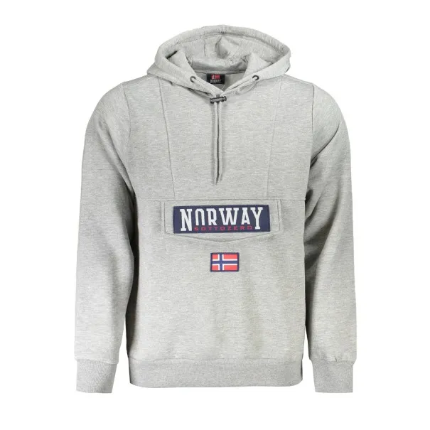 NORVÈGE 1963 SWEAT-SHIRT SANS FERMETURE ÉCLAIR GRIS POUR HOMMES - NORWAY 1963