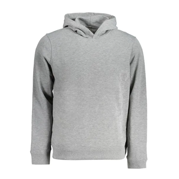 SWEAT-SHIRT SANS FERMETURE ÉCLAIR GRIS CALVIN KLEIN POUR HOMMES - CALVIN KLEIN