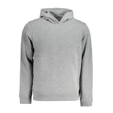 SWEAT-SHIRT SANS FERMETURE ÉCLAIR GRIS CALVIN KLEIN POUR HOMMES - CALVIN KLEIN