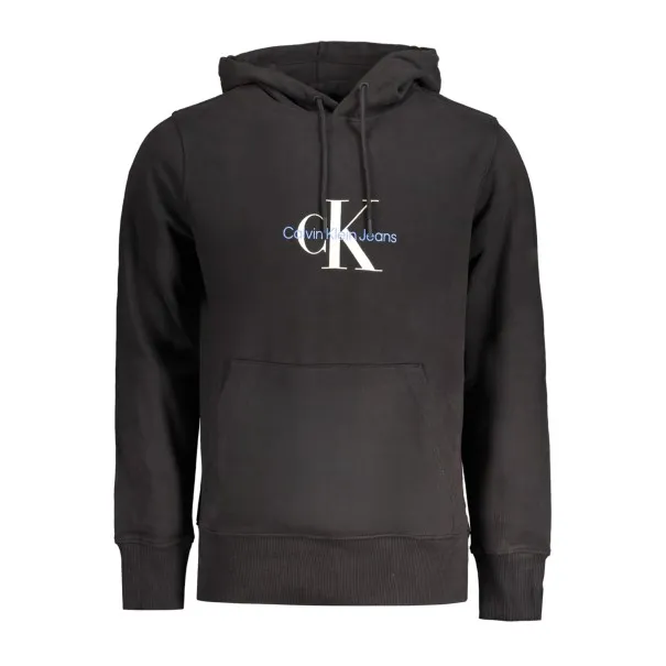 SWEAT-SHIRT SANS FERMETURE ÉCLAIR NOIR CALVIN KLEIN POUR HOMMES - CALVIN KLEIN